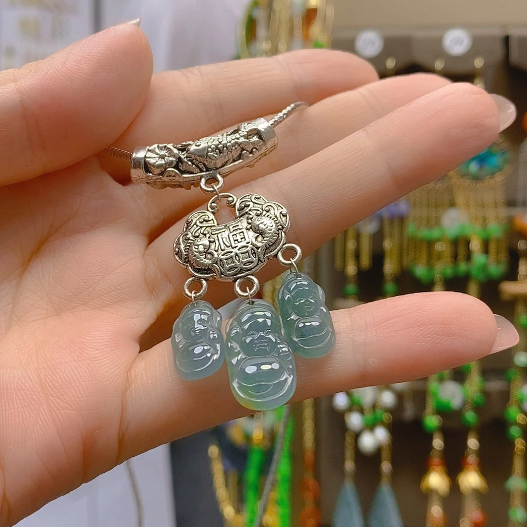 翡翠未镶嵌耳饰翡翠
