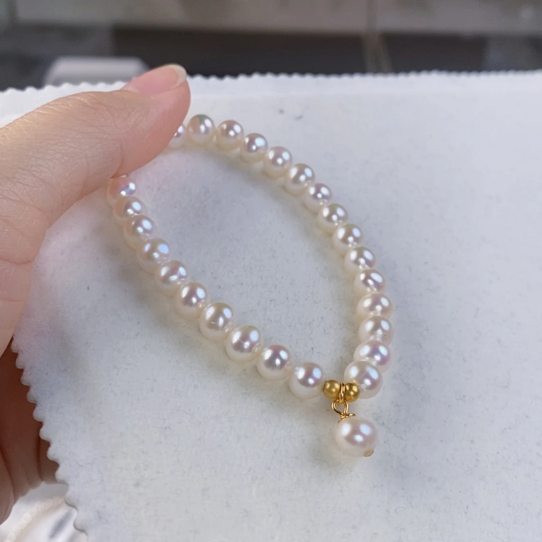 淡水珍珠手绳银S925镶嵌