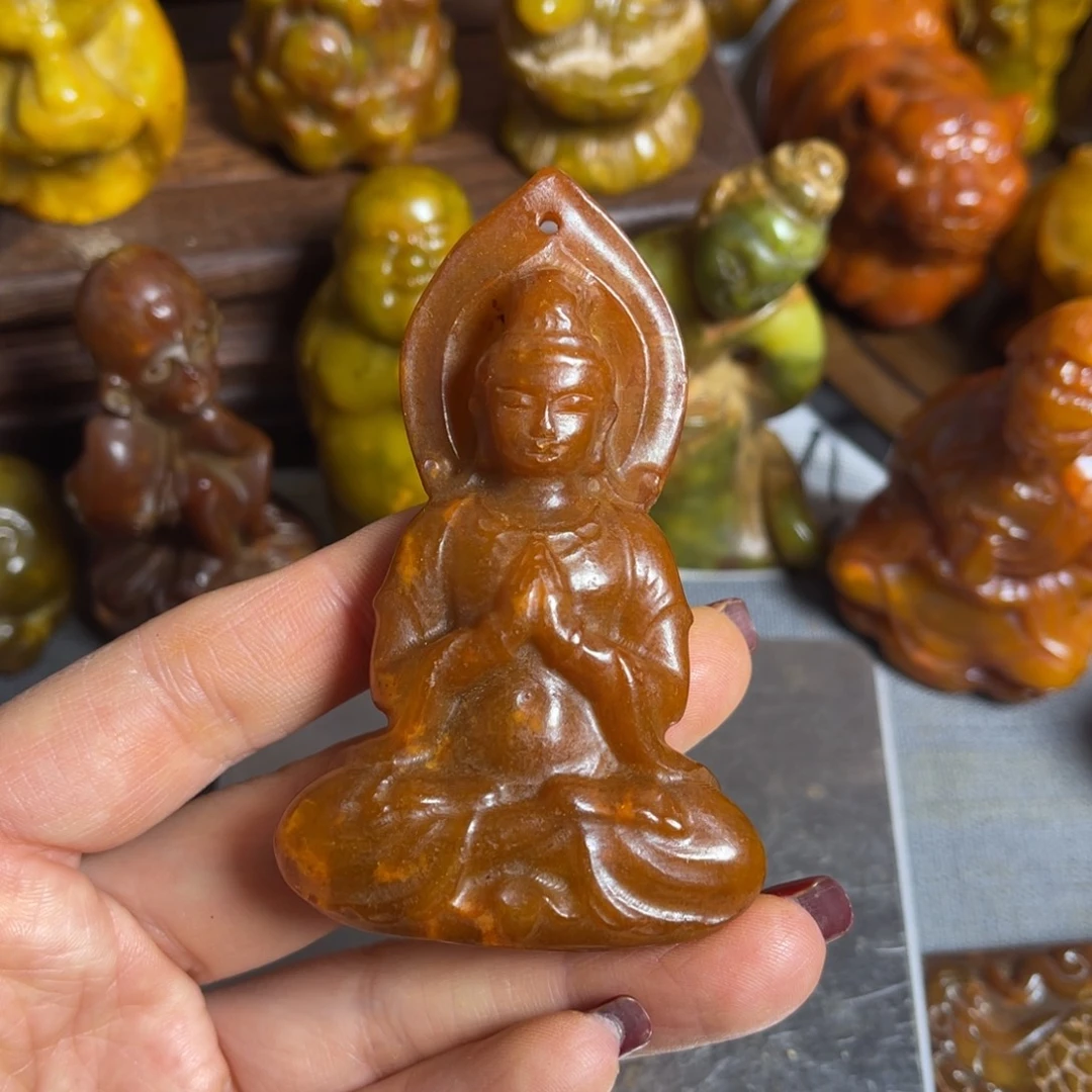 蛇纹石玉合金颈饰