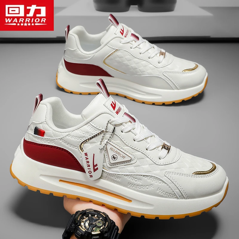 回力男鞋冬季2025新款皮面软底运动阿甘休闲小白跑步防滑华夫潮鞋