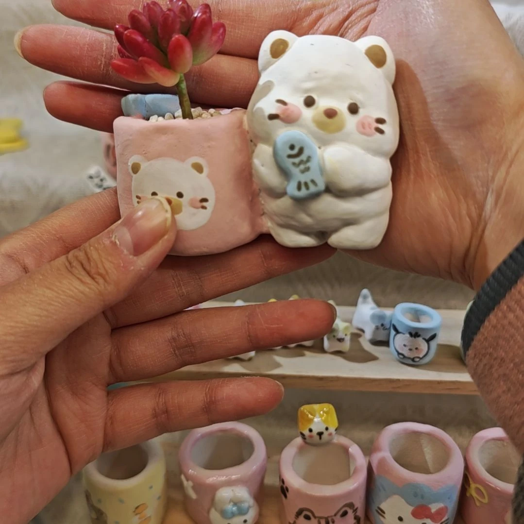 安***妮满29.9包邮手工花盆瑕疵