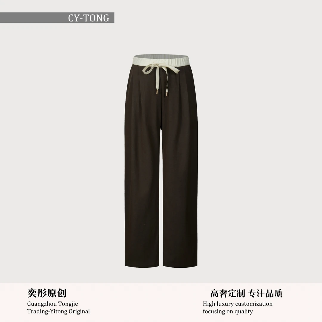 【彤姐原创】春季修身优雅气质显瘦时尚设计师款裤子D506