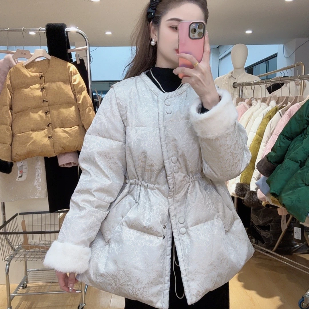 XIMI专属-中式国风拼接新款保暖外套7705