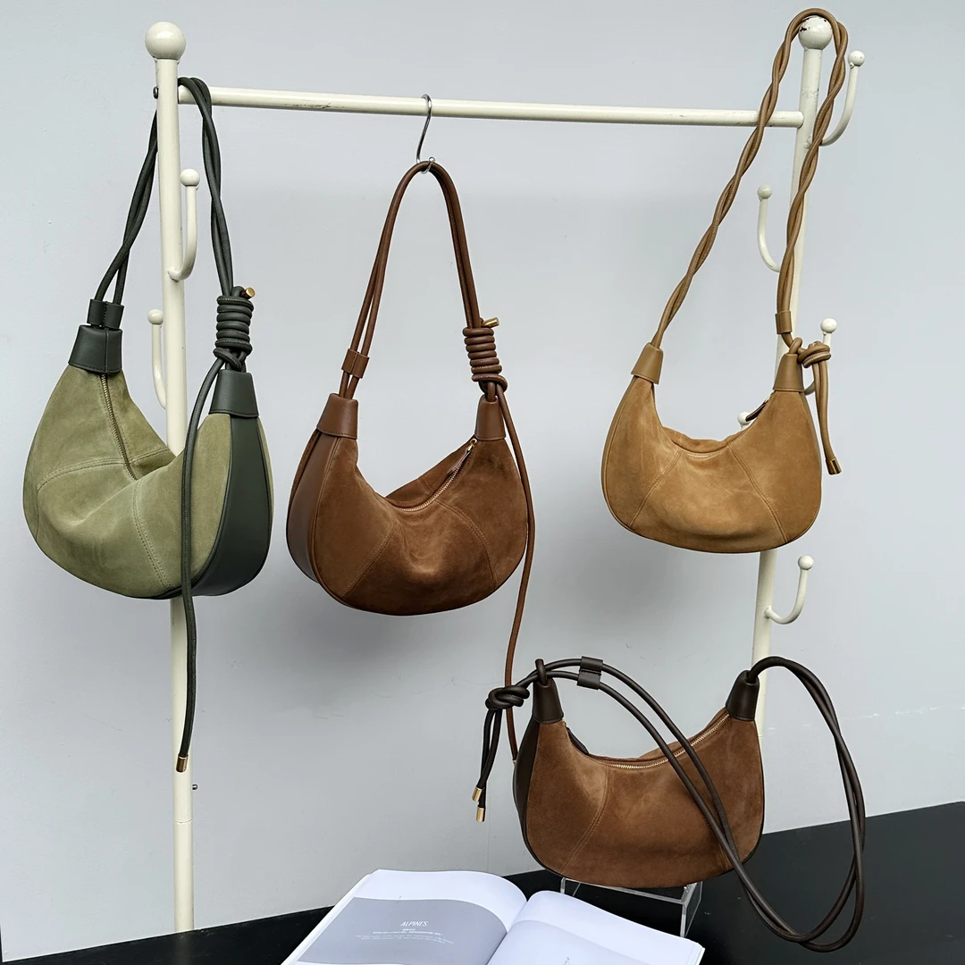 撞色磨砂单肩简约风拉链都市简约腋下包皮带装饰轻奢休闲小众百搭