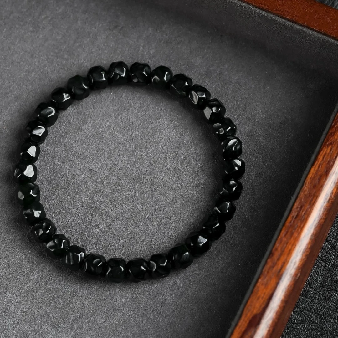 MOBAI Design默白发售【和田玉.碧玉.无相】殿堂级碧玉无相单圈手串