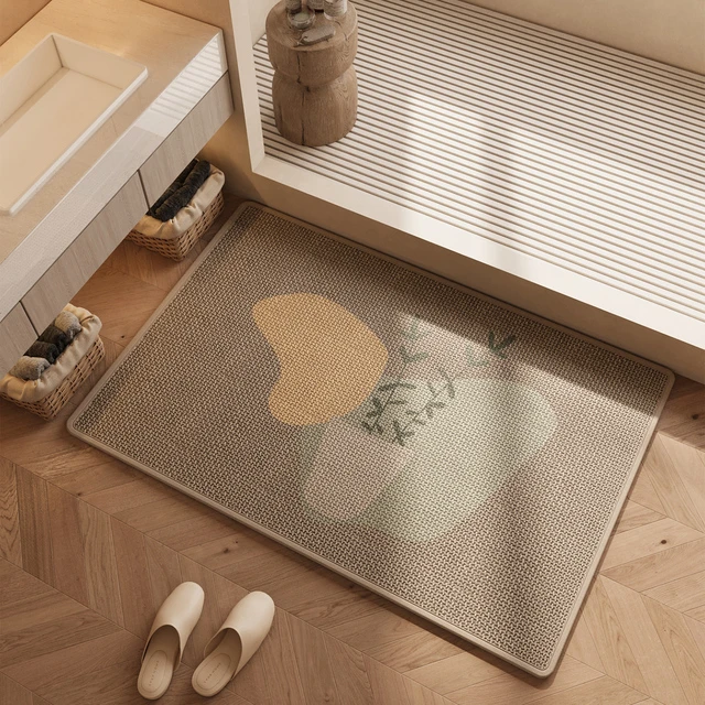 卫生间地垫厕所洗手间淋浴房门口洗澡速干擦脚地毯浴室防滑垫免洗