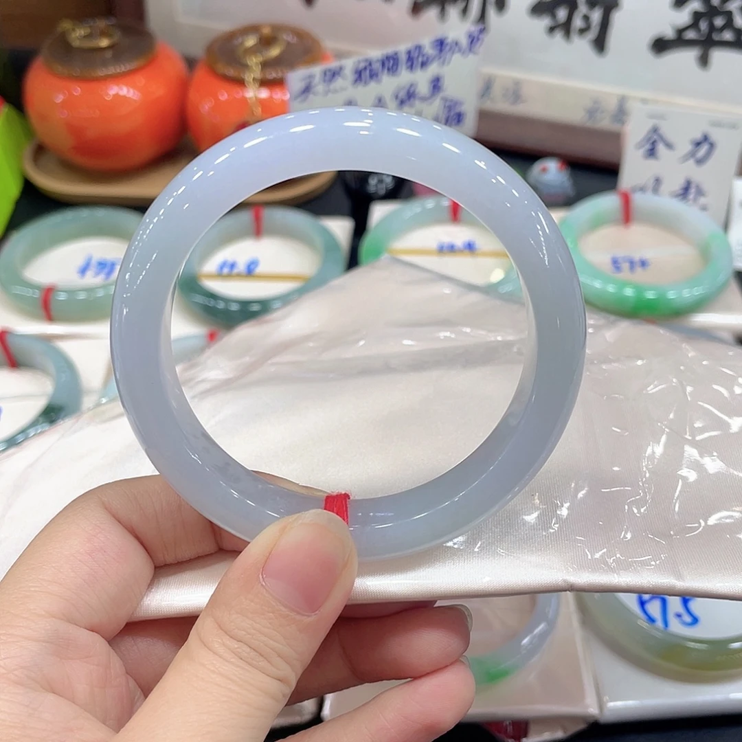 翡翠未镶嵌手镯天然缅甸A货翡翠手镯27