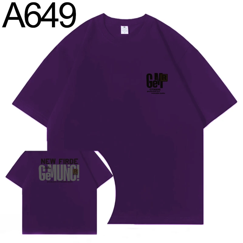【A649】潮牌纯棉男女短袖T恤夏季新款宽松显瘦休闲时尚百搭半袖