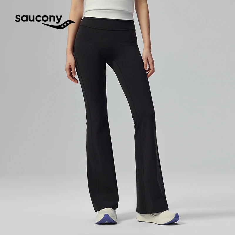 Saucony索康尼2025官方正品运动生活女子针织长裤紧身裤微喇弹力