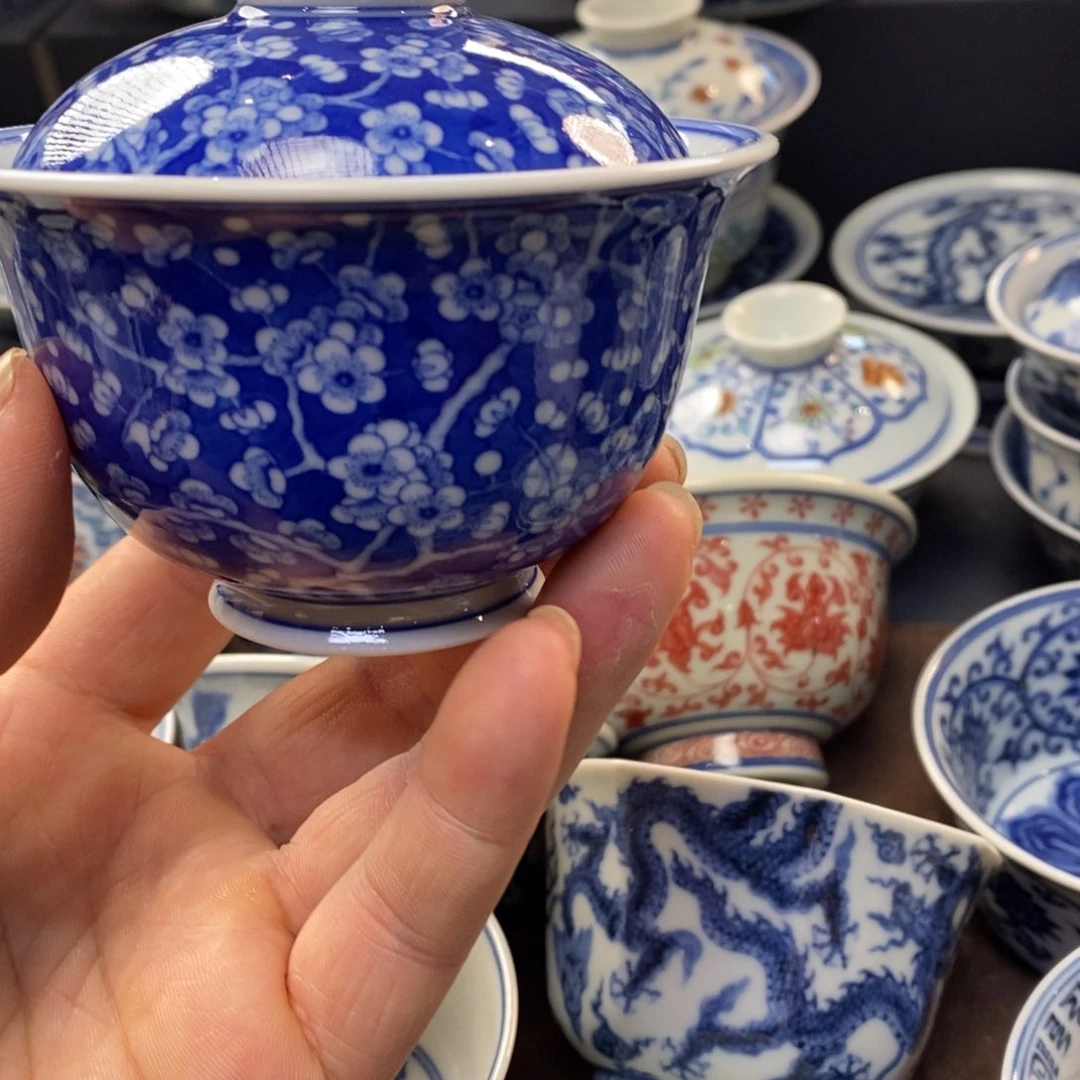 景德镇柴窑元宝盖碗