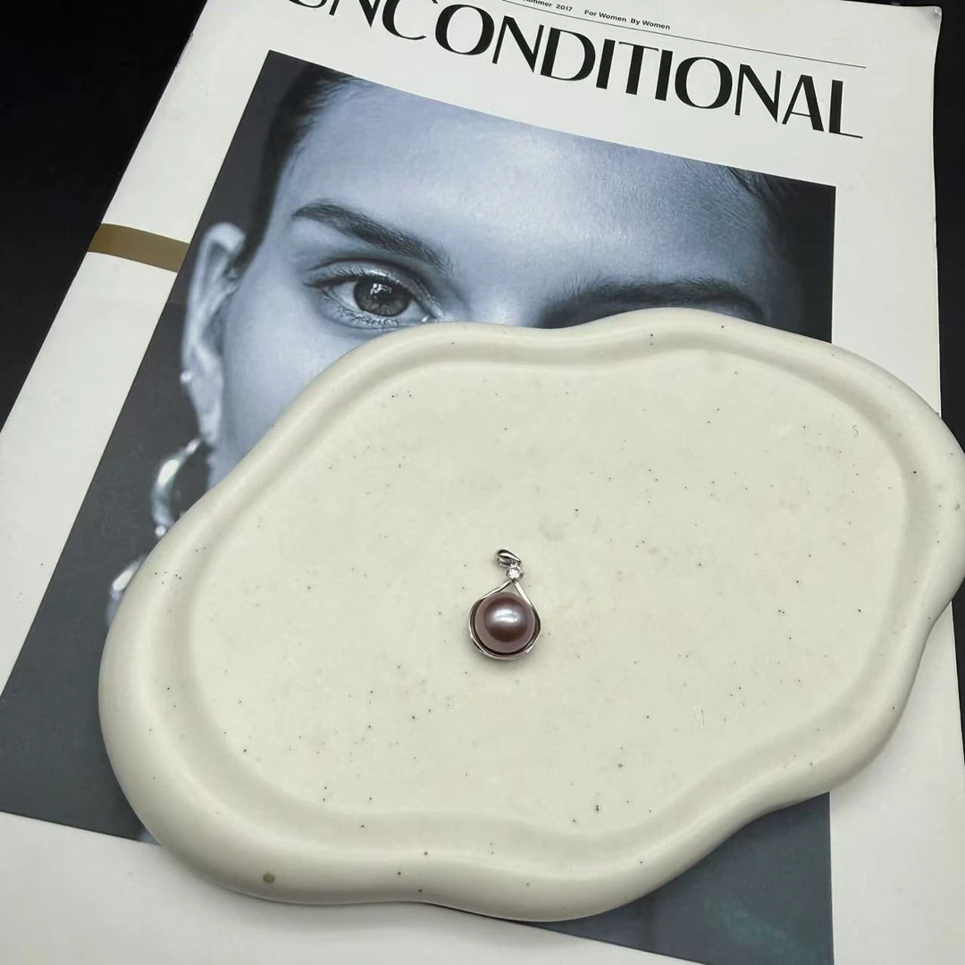 【C242】淡水珍珠紫色龙珠吊坠