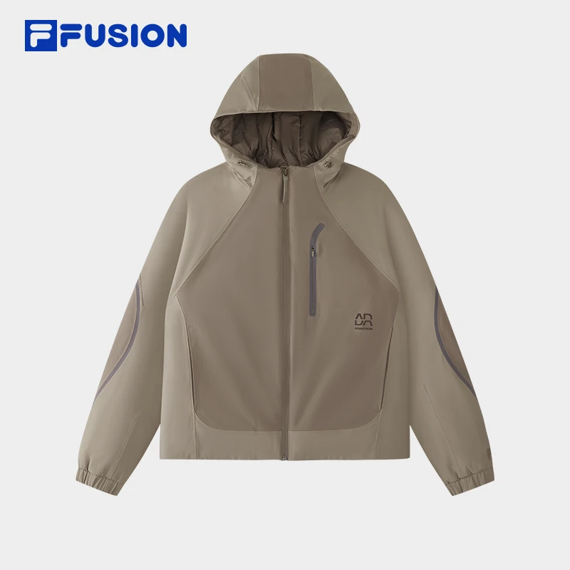 Fila/斐乐潮牌女装新款棉服2026春季新款拼色宽松保暖连帽外套