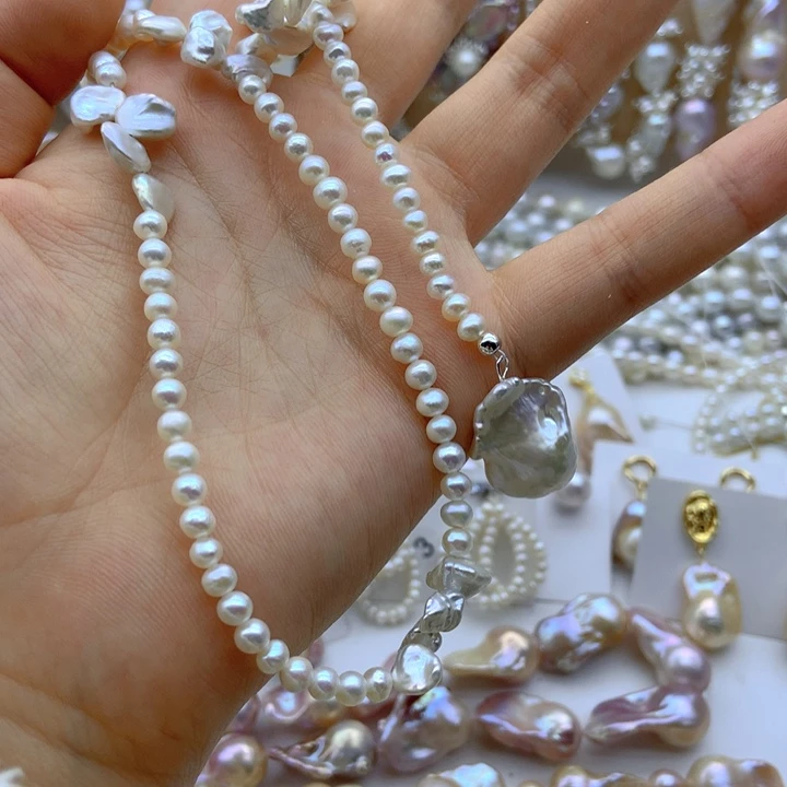 淡水珍珠颈饰未镶嵌妖****?