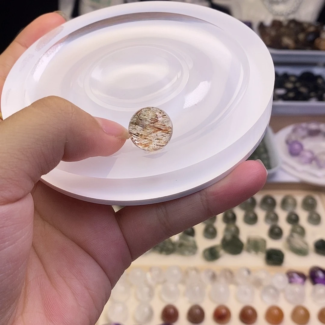 天然水晶定制打孔不退换未镶嵌水晶-***-