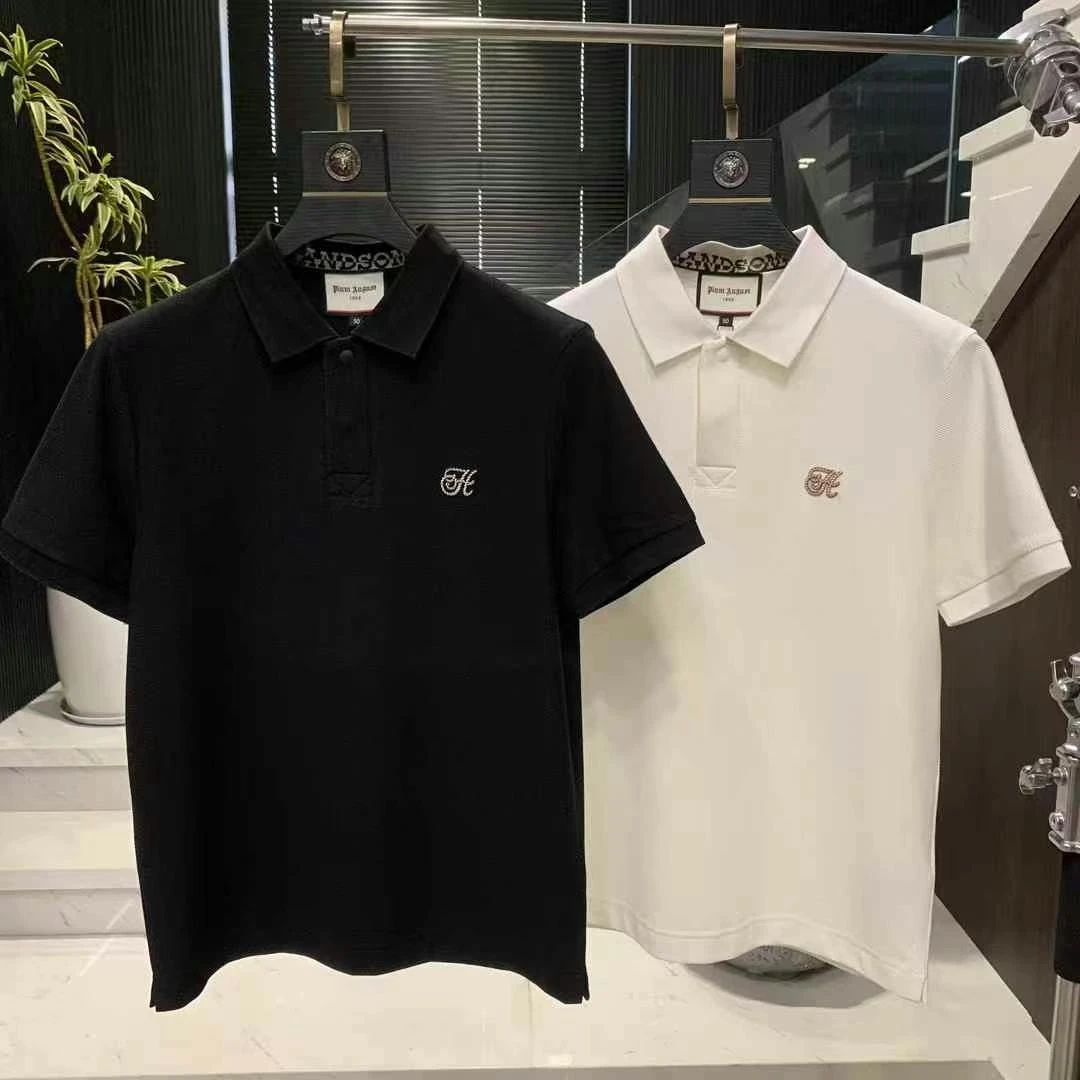 7005   新款男士高奢简约大气商务休闲方领短袖