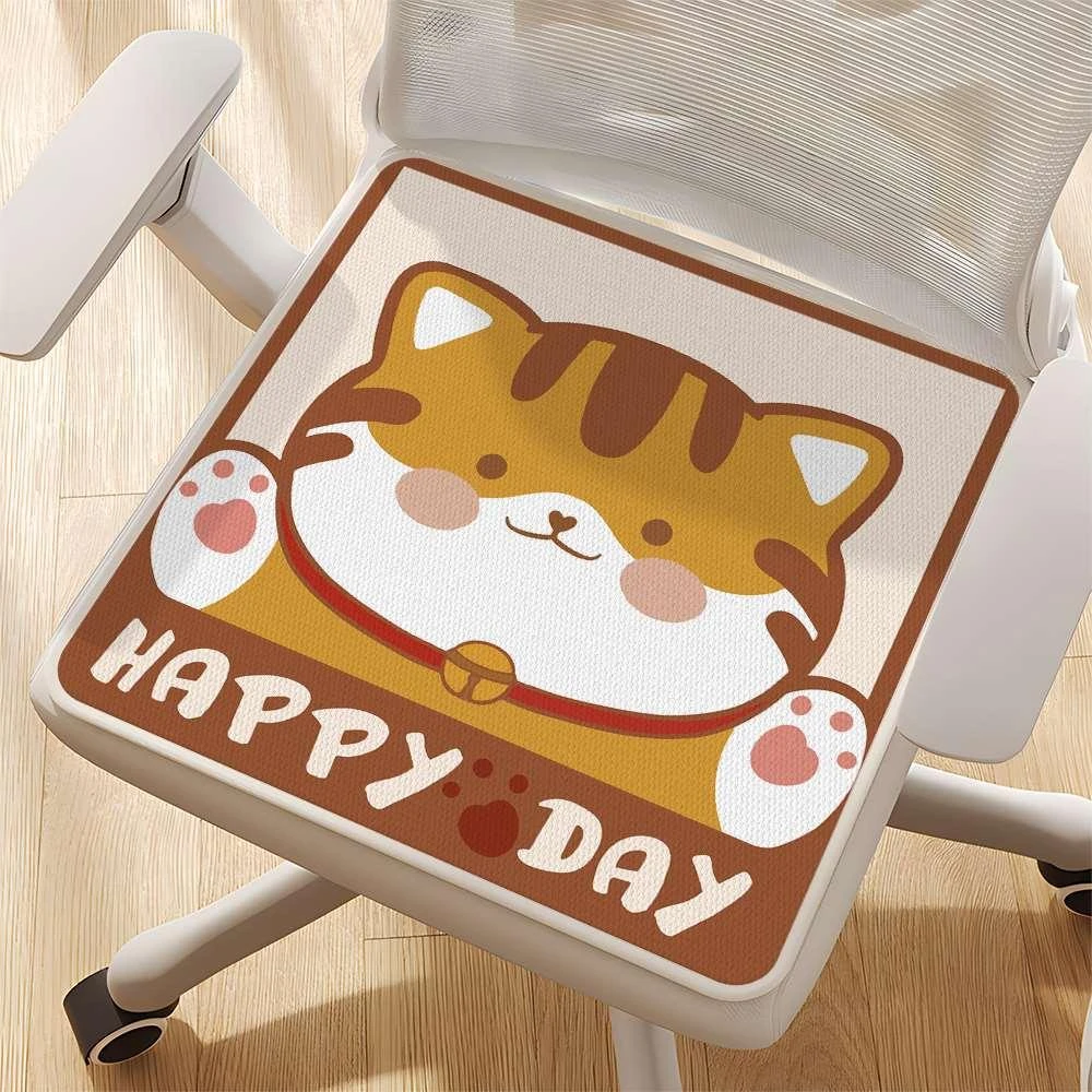 新款夏季卡通冰丝坐垫靠椅座椅凉席座垫电脑椅汽车座椅透气凉垫