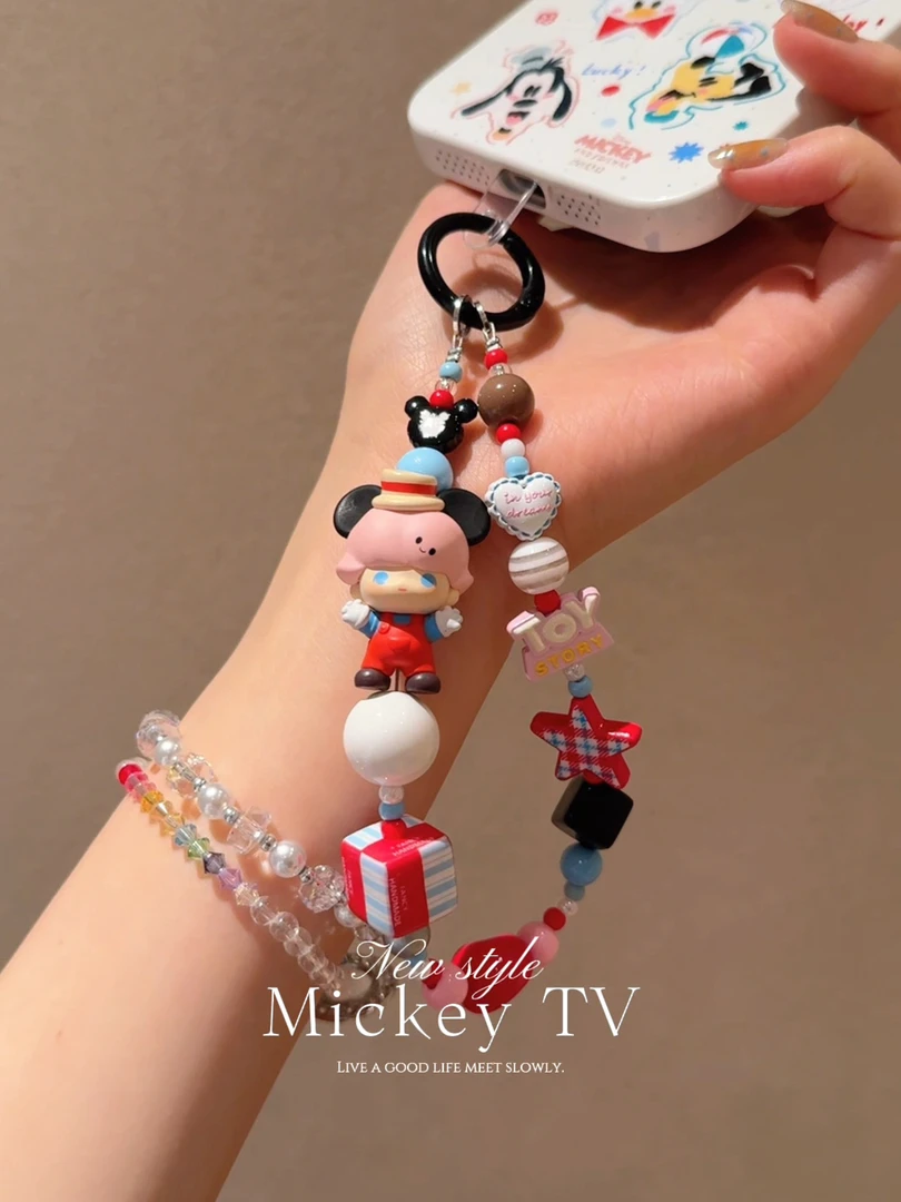 【米奇TV】潮玩手机壳挂件DIY饰品包挂饰创意个性可爱手机链