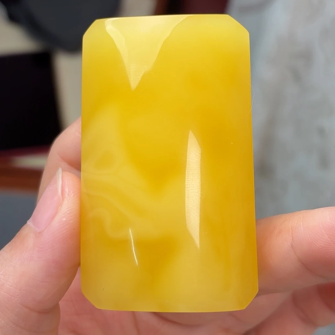 蜜蜡未镶嵌吊坠(不含链)满蜡无事牌