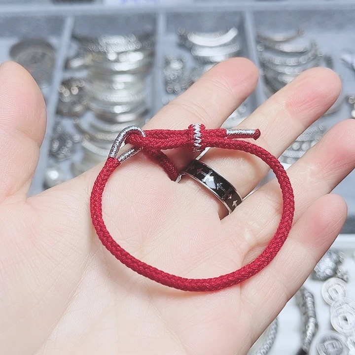 无足银本命红绳可拆可戴