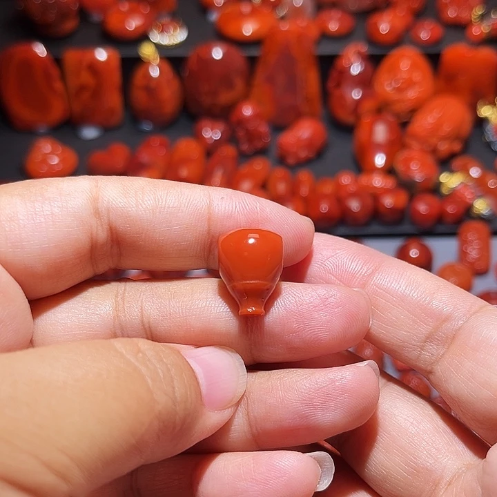 南红玛瑙未镶嵌配饰三通12mm