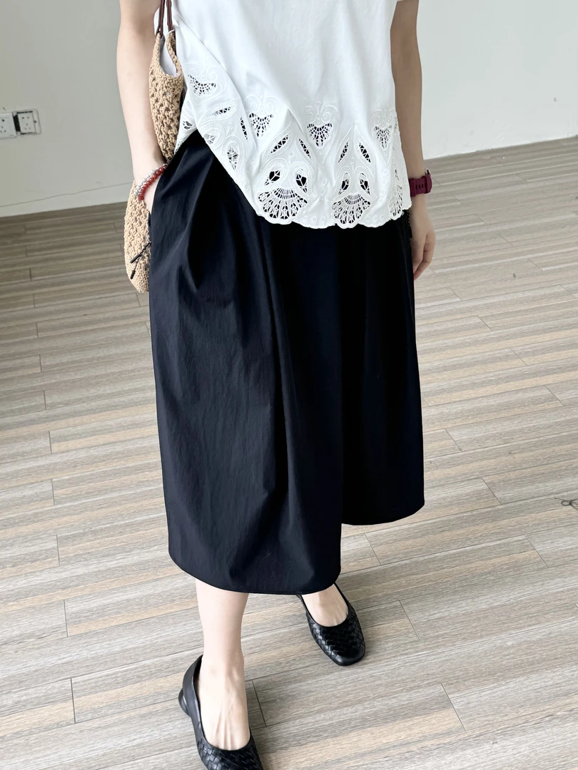 【可可心选】“速干半裙”25春夏气质休闲显瘦百搭黑色半身裙