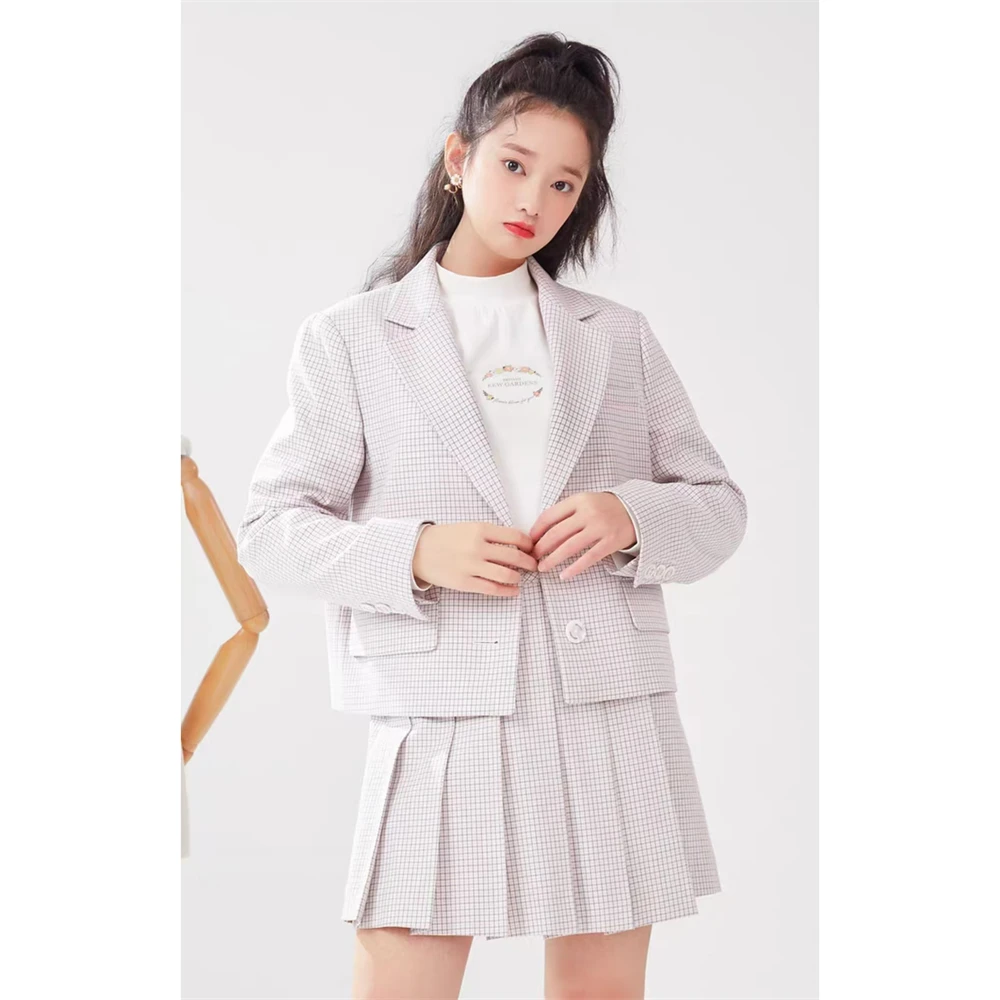 【恋】时尚气质格纹西装B2-EEJKB23C2M