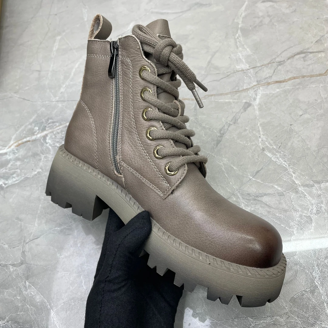 粗跟女靴(牛皮)93112-21