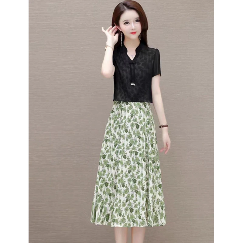 【撤柜断码甩】M402女装连衣裙气质时尚夏季休闲百搭中长款裙子