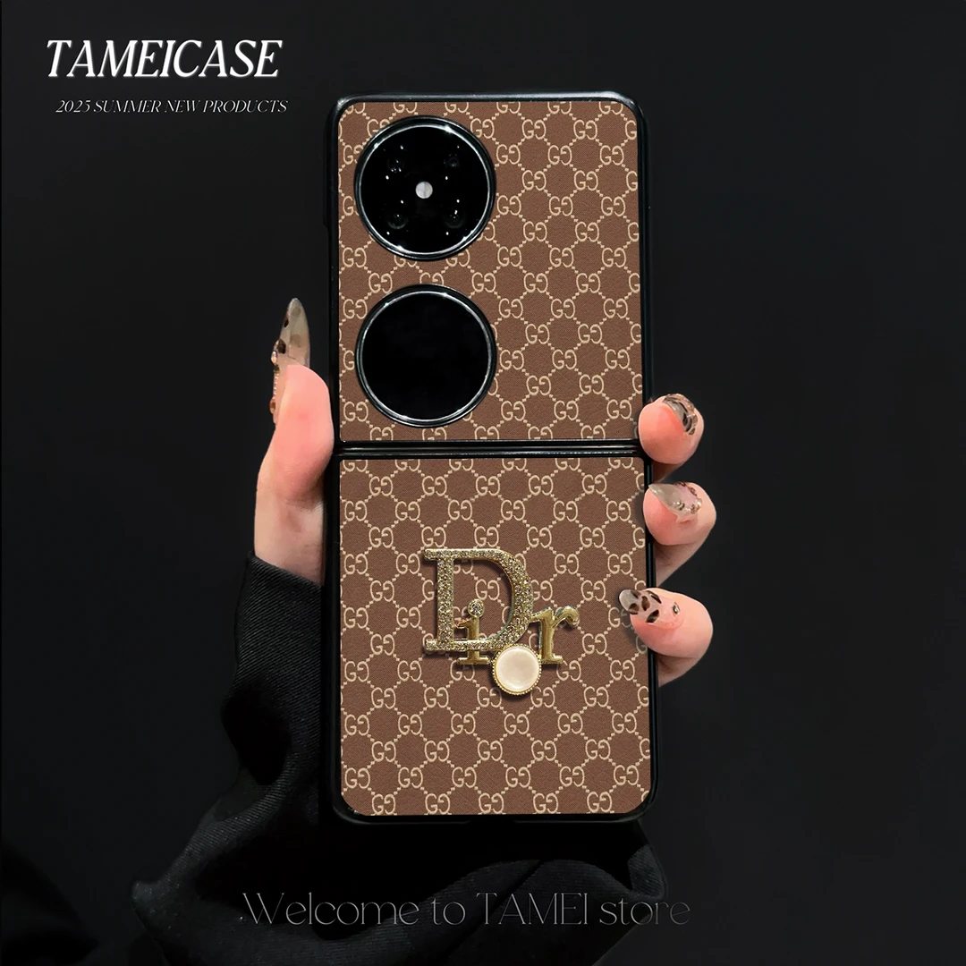 复古潮牌羊皮适用华为pocket2手机壳FINDN3FLIP折叠屏华为pockets