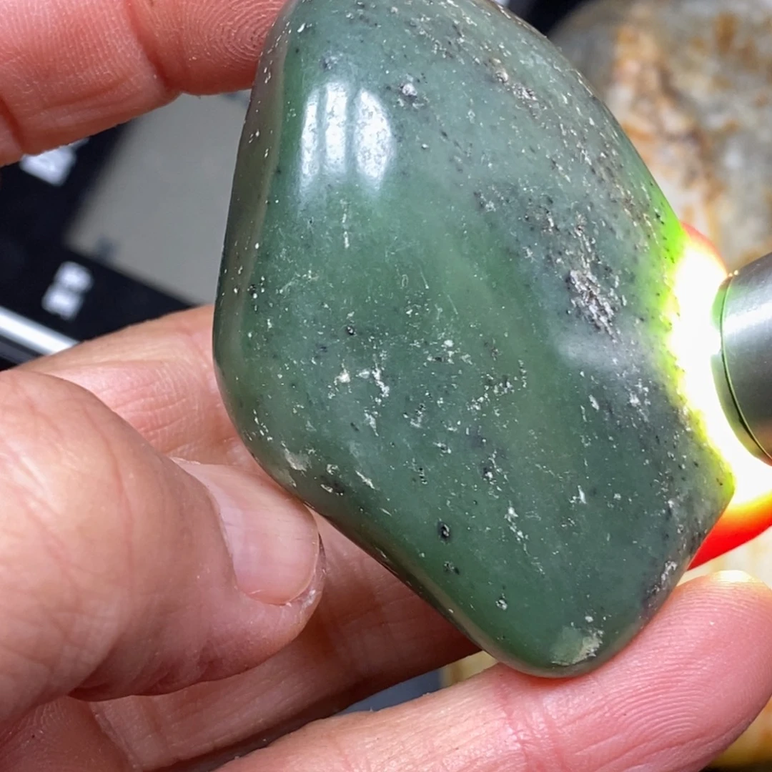 和田玉挂件银S925镀金镶嵌