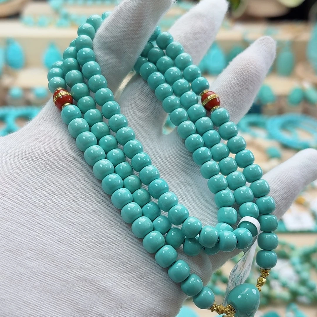 绿松石18K金镶嵌珠宝奇石