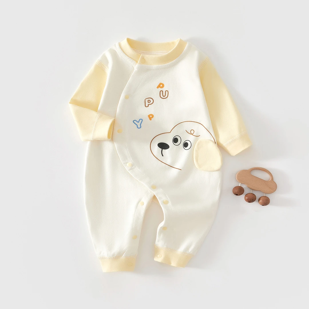 童泰【断码】婴儿连体衣秋冬款纯棉哈衣爬服女宝宝衣服春秋装外出服