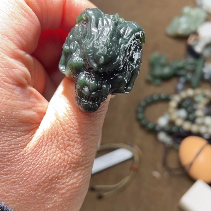 和田玉未镶嵌挂件