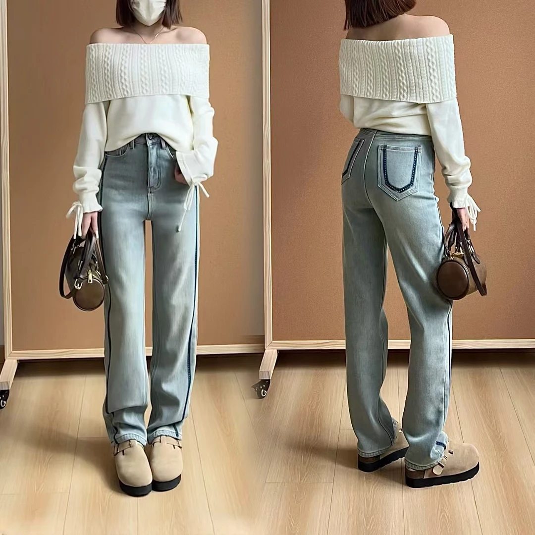 Pretty Silhouette/若纤【显瘦主场】Z7八面微弹窄版直筒裤遮肉