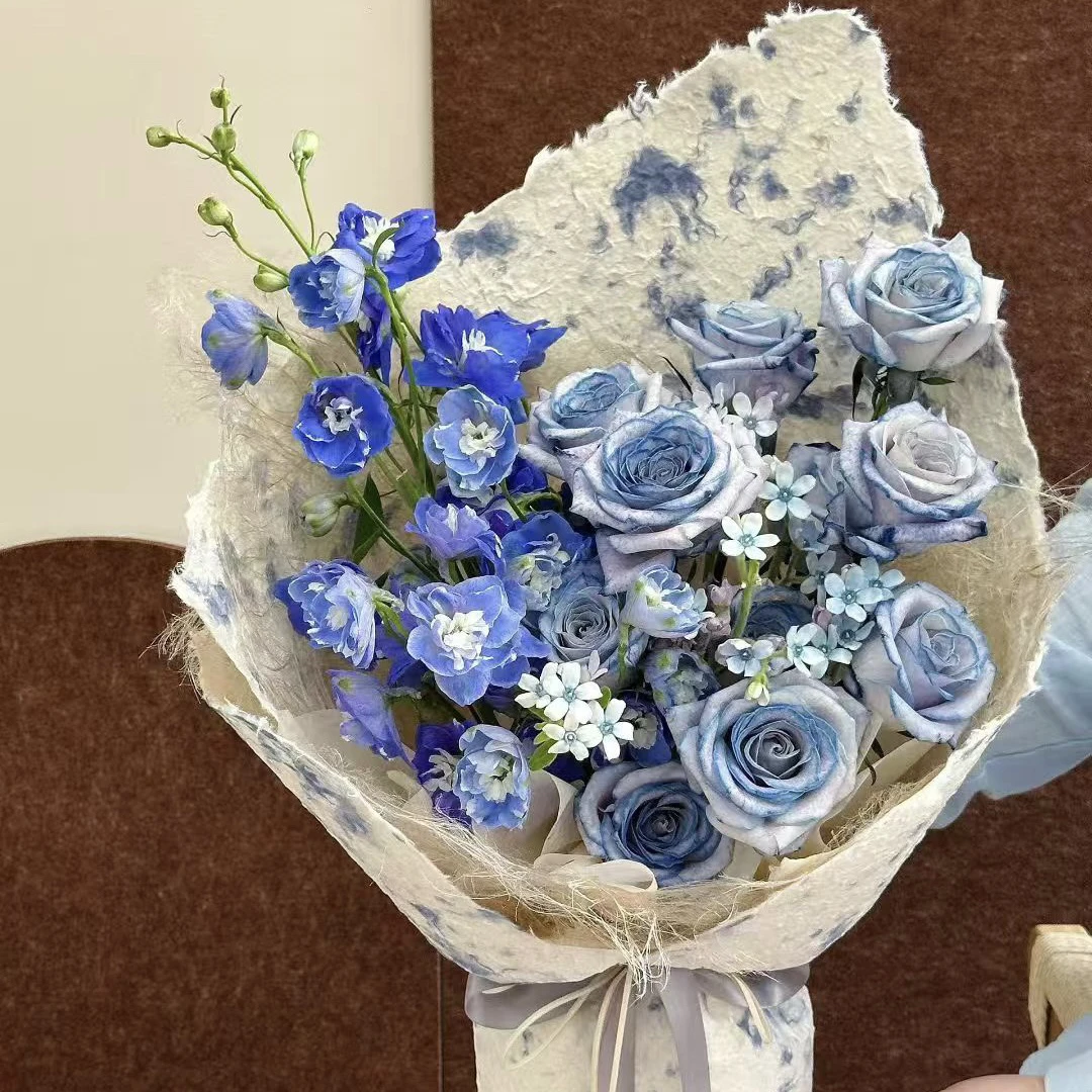 「中浩」扎染艺术东巴纸50*45花束包花资材5张/包手工花艺包装材料