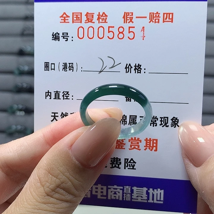 未镶嵌戒圈翡翠5854