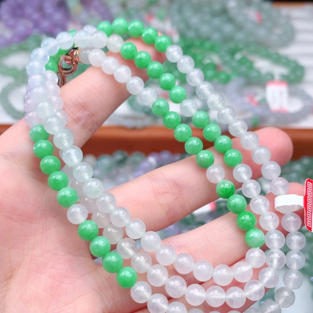 翡翠手链未镶嵌翡翠5.4mm