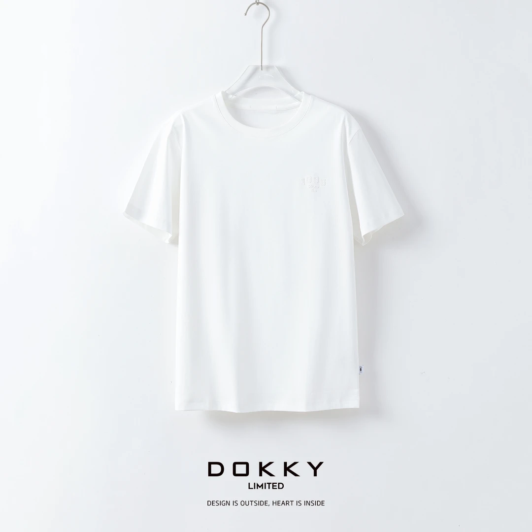 【男装-1895.T恤】DOKKY高定丝光棉.液氨工艺.简约|男士短袖上衣