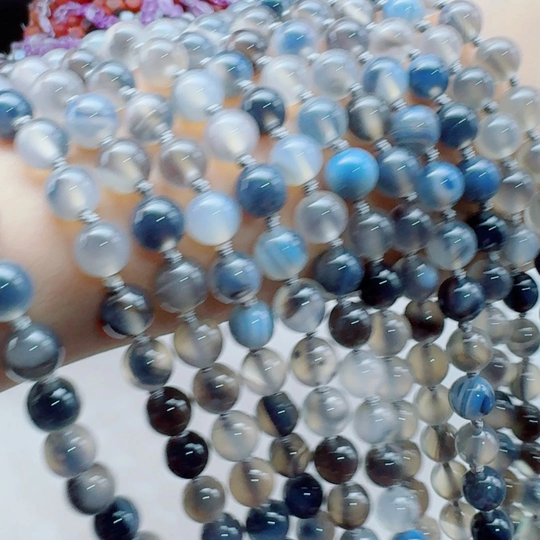 玛瑙/玉髓合金珠宝半成品8溏心玛瑙项链一条