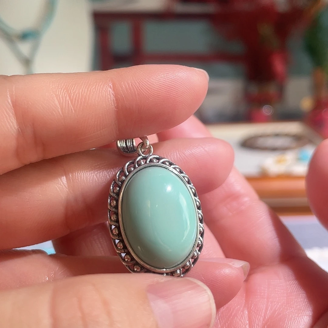 绿松石配饰银S925镶嵌