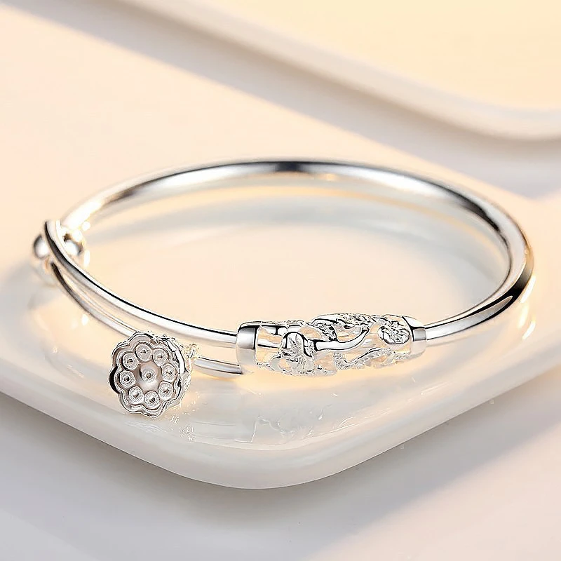 手镯 光面莲蓬女款气质时尚百搭复古古风简约0118