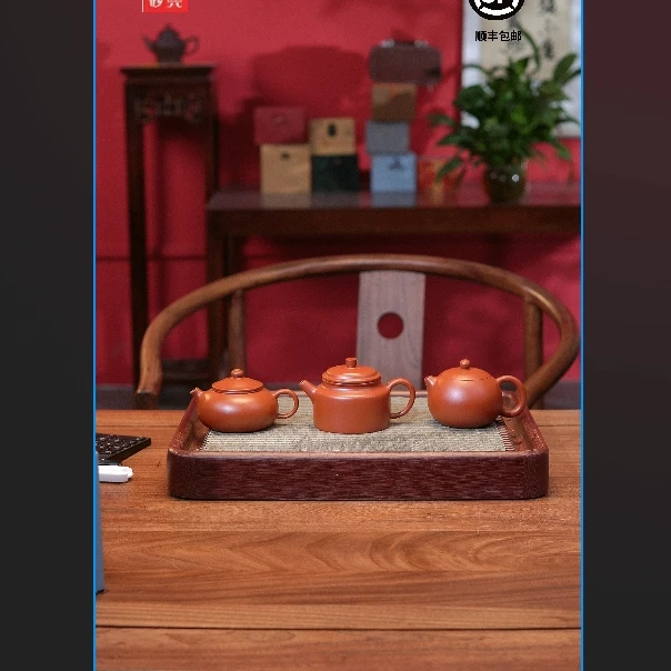 【闪购商品】三把全给西施德钟寒江朱泥紫砂壶C0069