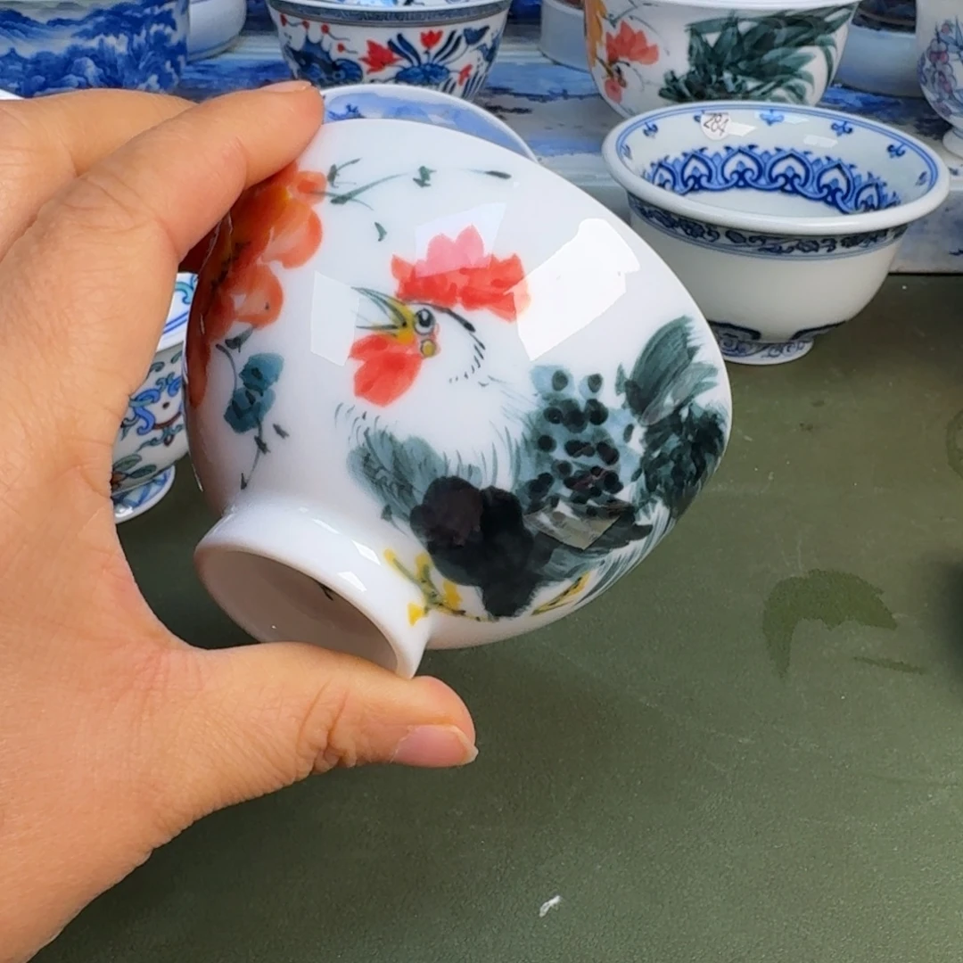 陶景德镇春手绘茶具圆圆259