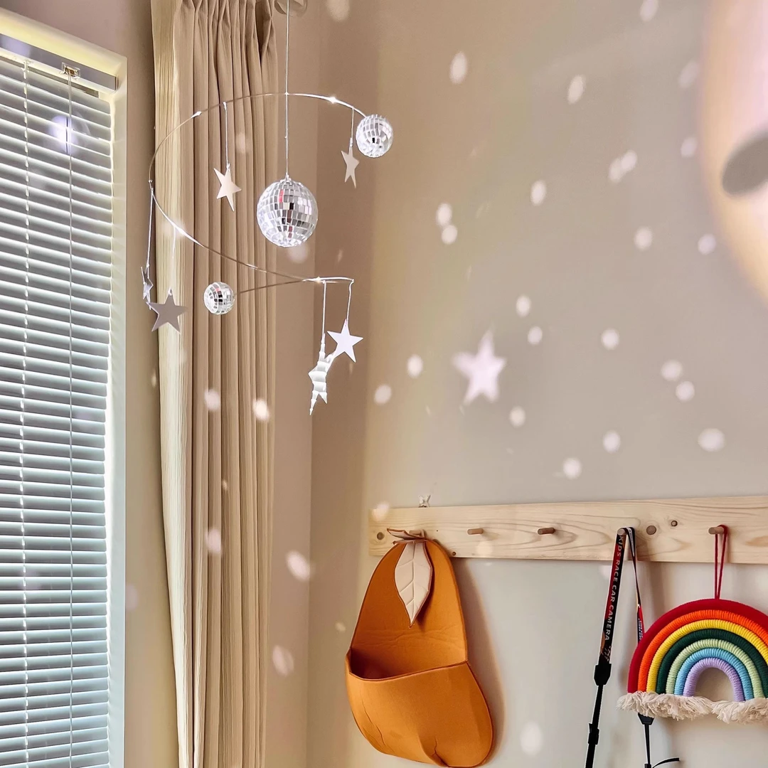 星星夜空反光挂饰手工DIY材料包礼物阳光捕手迪斯科星球平衡吊饰