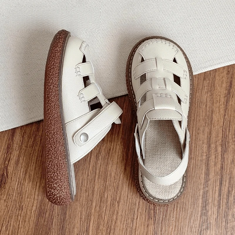 【俞兆林】正版包头凉鞋女两穿镂空2025新款罗马半拖鞋夏外穿沙滩鞋