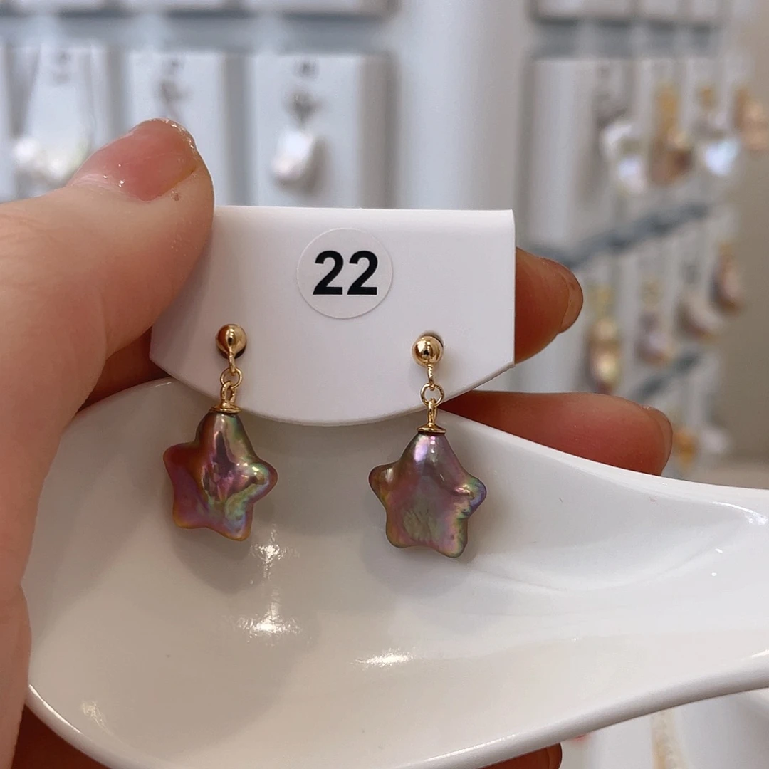 淡水珍珠天然珍珠巴洛克银S925镶嵌小*