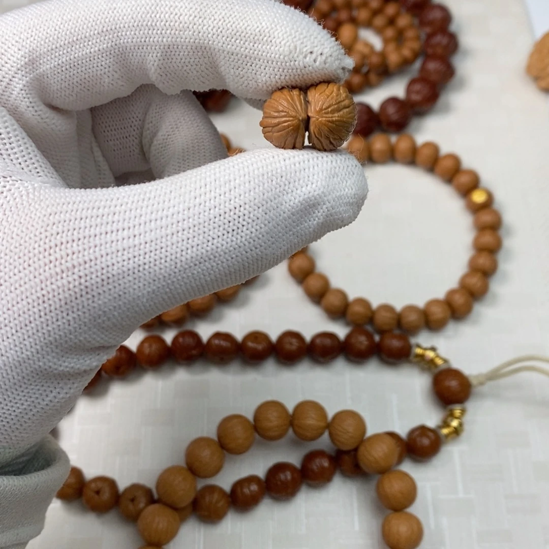 没***好猴头核桃手串原皮连体