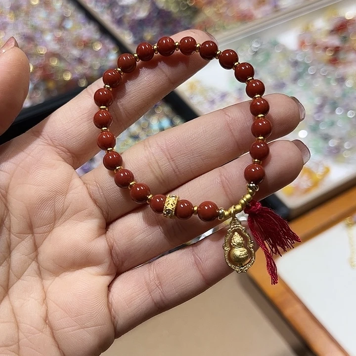 红色流苏葫芦手串