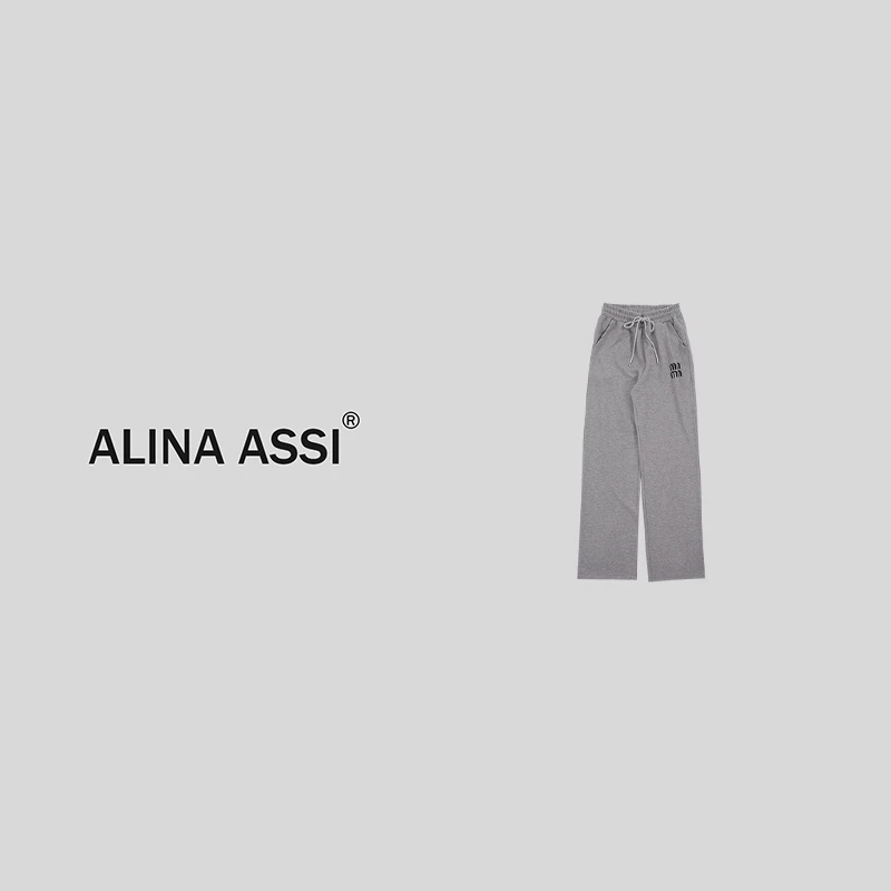 【球球】2024新款百搭简约微喇直筒显瘦休闲裤YMW350