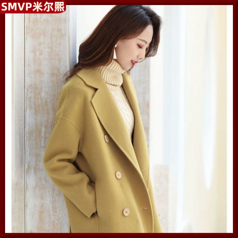 I外套女2024春秋冬季新款小个子洋气上档次中长款流行茧型呢子1